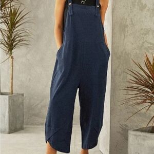 NWT Loose Fit Navy Blue Overalls